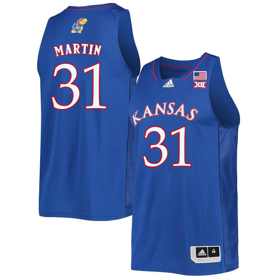 Men #31 Cam Martin Kansas Jayhawks College Basketball Jerseys Sale-Royal